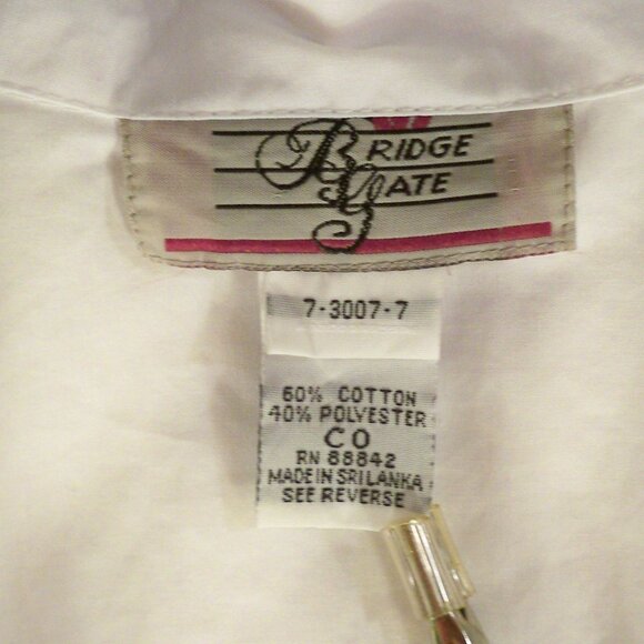 Bridge Gate, White Button Up Shirt/Vest - Picture 4 of 5